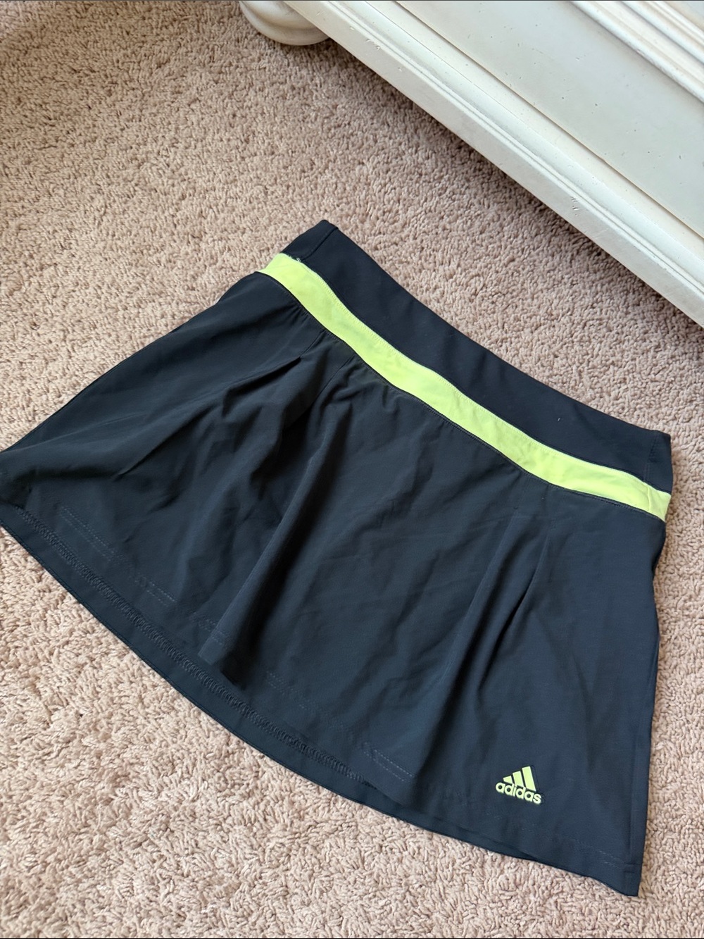 adidas Black Skort with Lime Accent